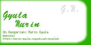 gyula murin business card